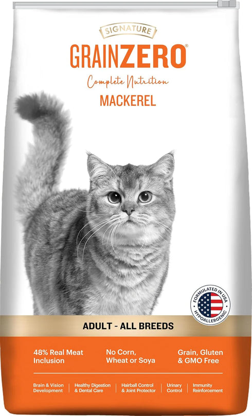 Signature Grain Zero Mackerel Dry Cat Food For All Breeds